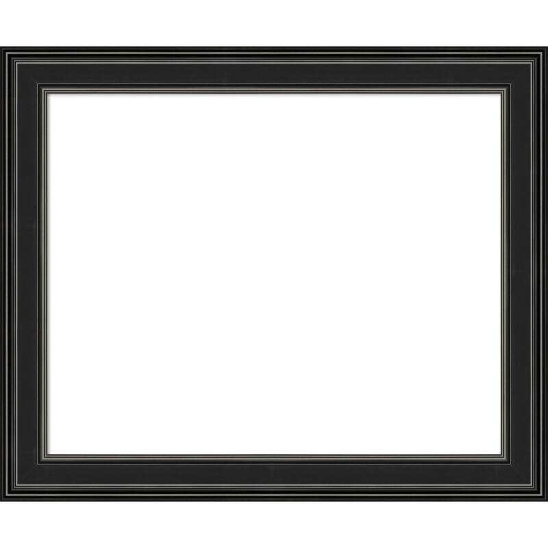 Amanti Art Ridge Black Framed Dry Erase Magnetic Board