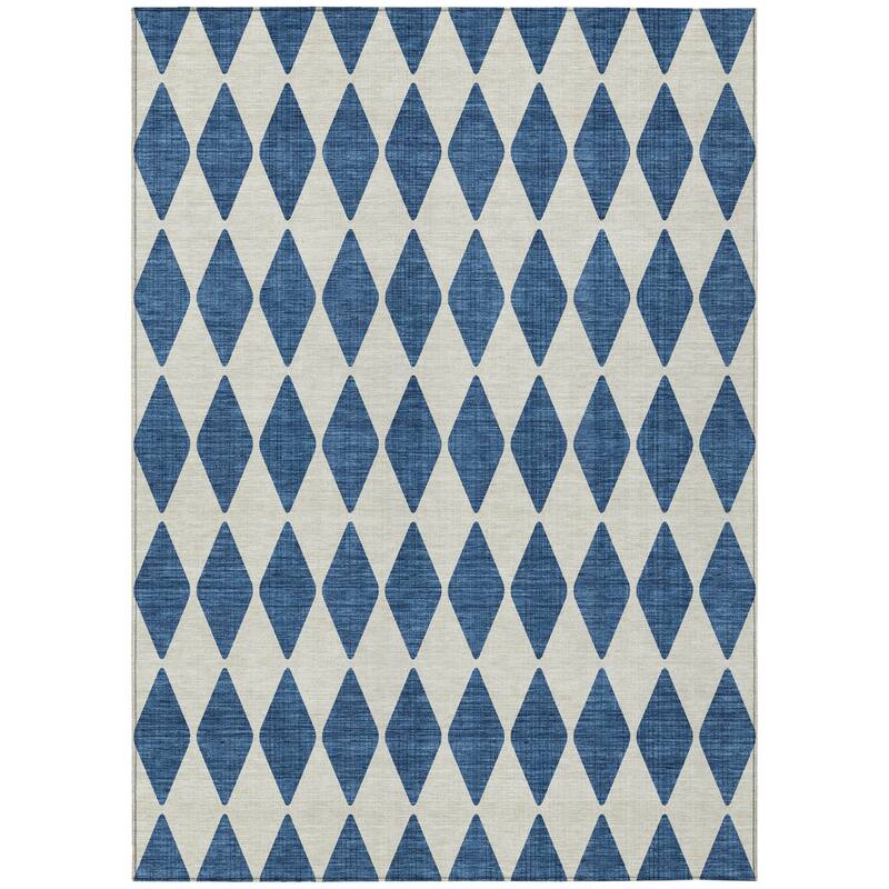 HomeRoots Geometric Transitional Rectangle Outdoor Rug