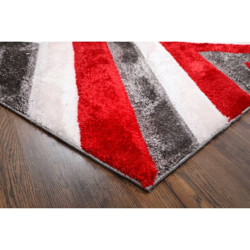Santorini Collection Abstract Angle Area Rug