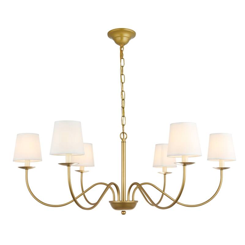 Bette 37-Inch 6-Light Pendant - Brass