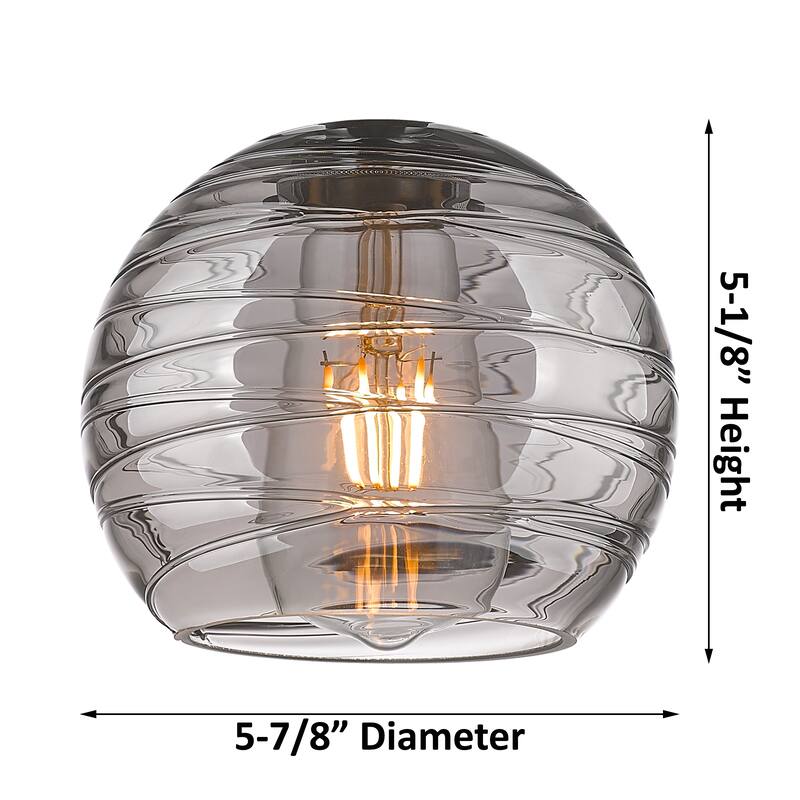 Innovations Lighting Downtown Urban - Crown Point - 1 Light 6" Athens Deco Swirl Flush Mount Light