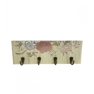 Tickled Pink Floral Patterned Key Rack - Bed Bath & Beyond - 42488137