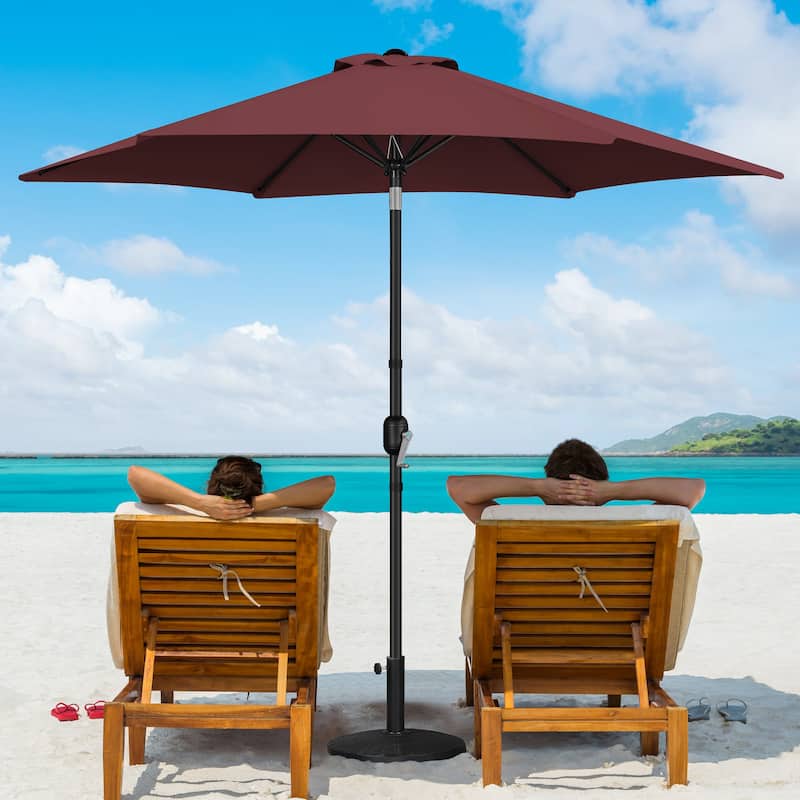 Yaheetech 9ft Patio Umbrella 8 Ribs with Push Button Tilt and Crank