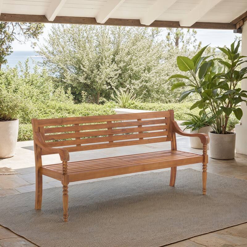 SAFAVIEH Outdoor Living Kanger Bench - 70"W x 24"D x 34"H