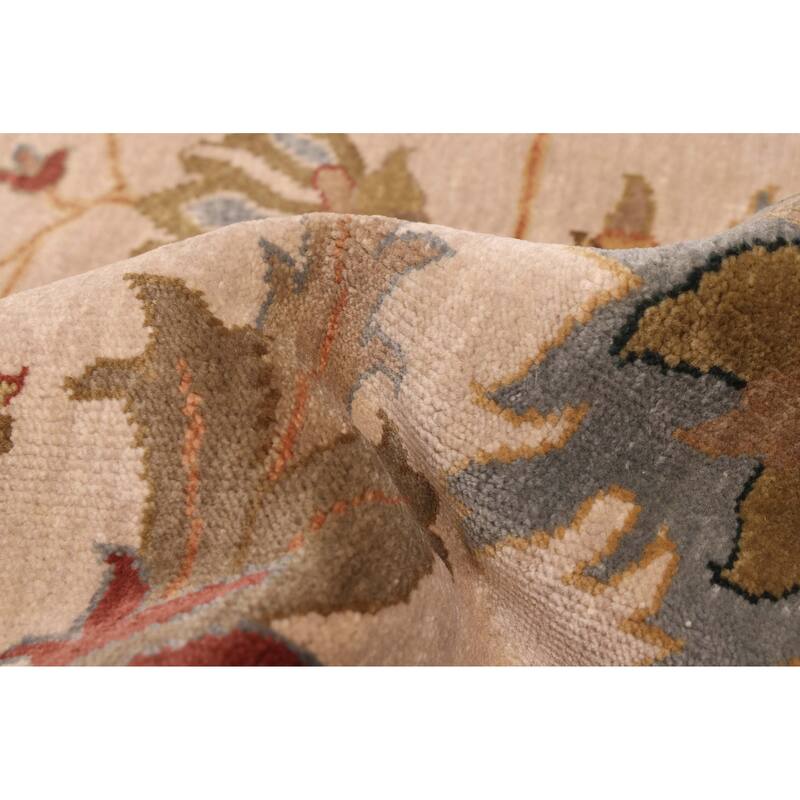 ECARPETGALLERY Hand-knotted Jules Serapi Beige, Ivory Wool Rug - 8'11 x 11'10