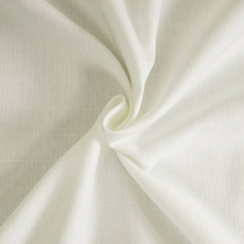 Exclusive Fabrics Fresh Pop Dobby Taffeta Side Bordered Light Filtering Curtains for Bedroom & Living Room Curtains (1 Panel)