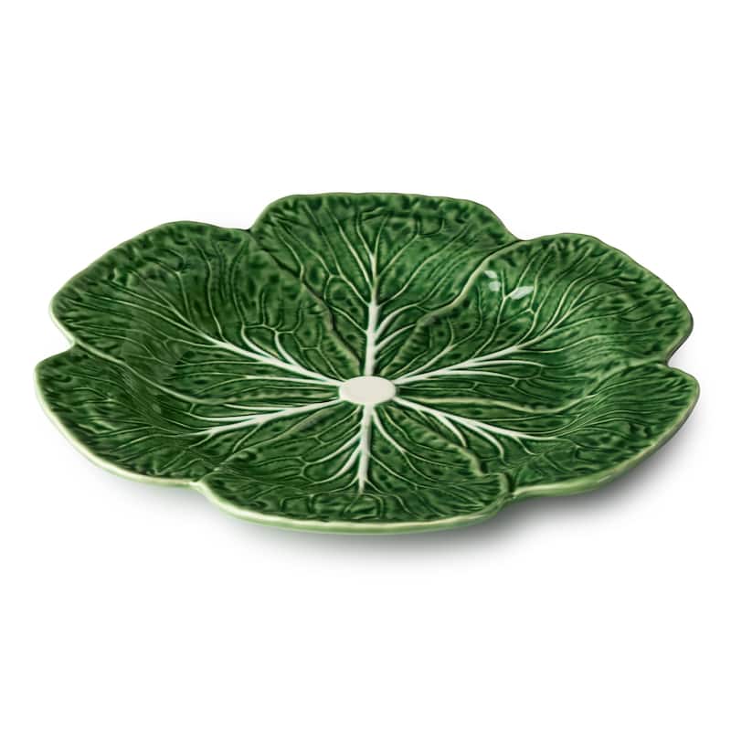 Certified International Le Jardin Cabbage 3-D Round Platter 13" - 13"W x 13"D x 1.5"H