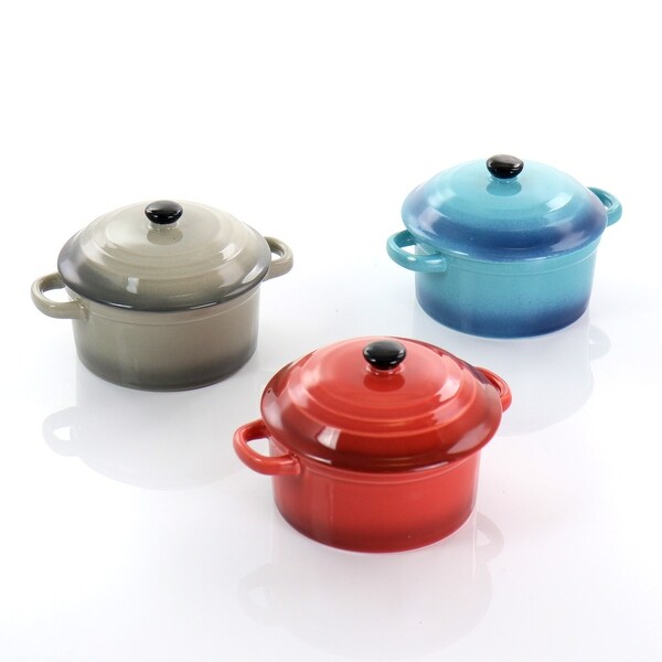 Crock Pot Pembury 3 Piece 9.6 Ounce Stoneware Assorted Casserole Dish