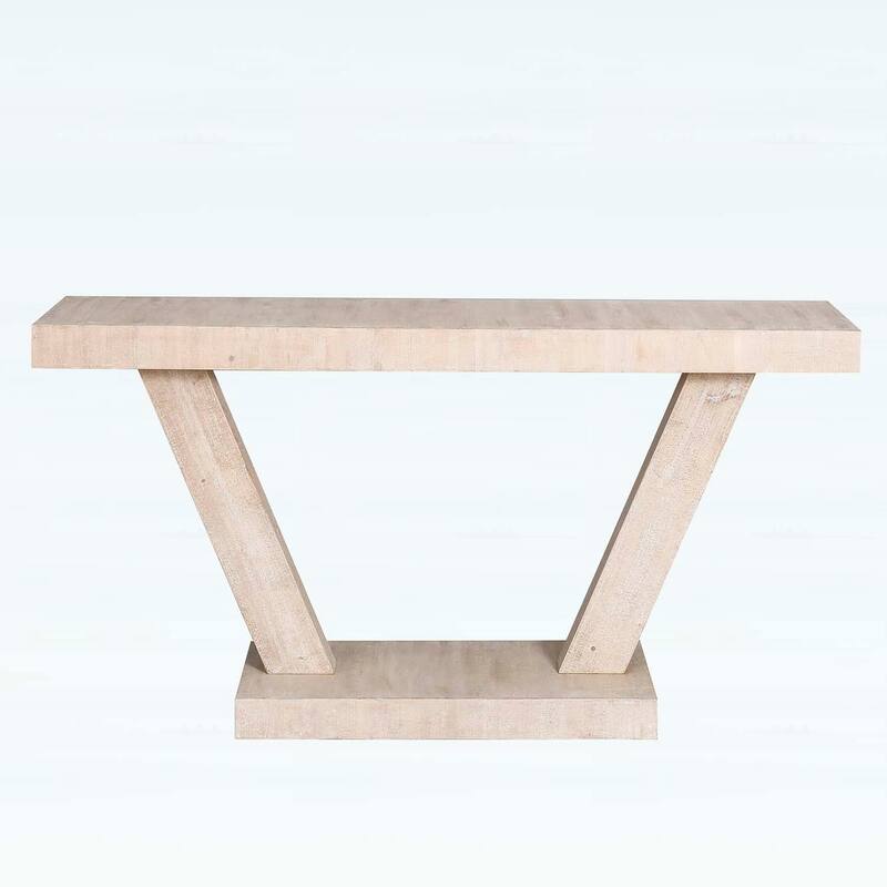 Vintage Distressed Wood Entryway Console Table