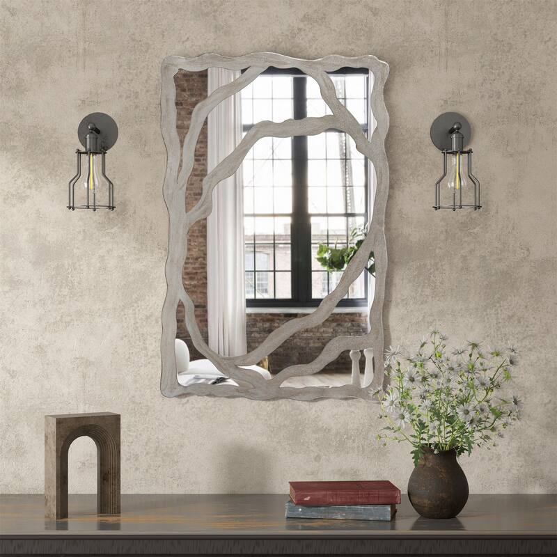 39" Metal Accent Wall Mirror - 39.4"×25.6"