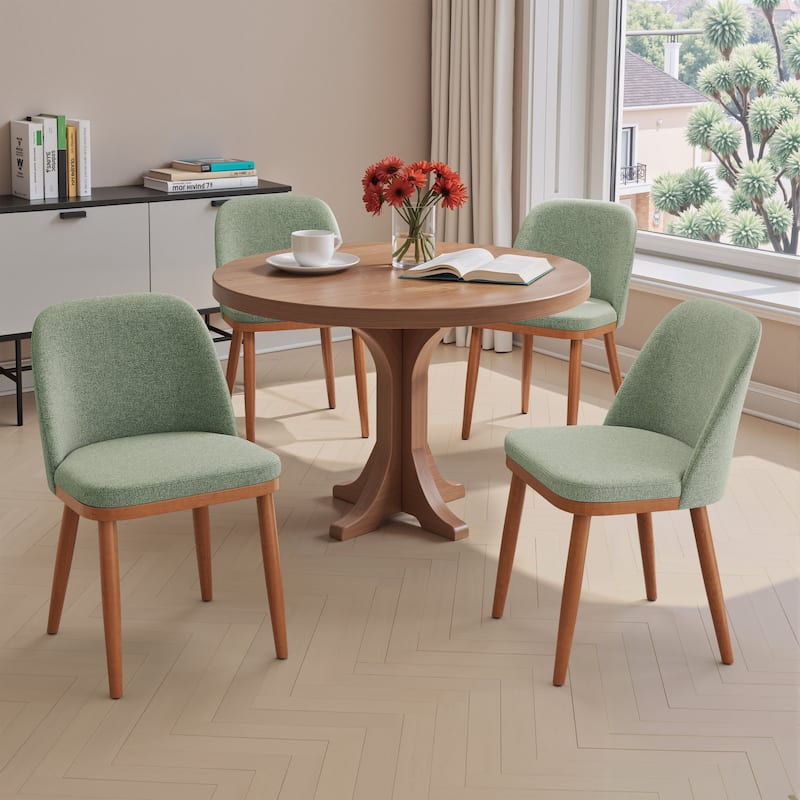 Crestlive Products Upholstered Wood Dining Chairs with Wood Legs