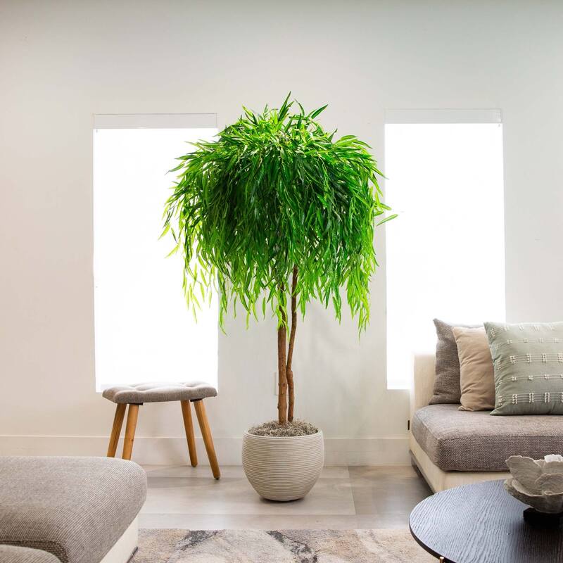 Potted Willow Artificial Tree - 8' - Green