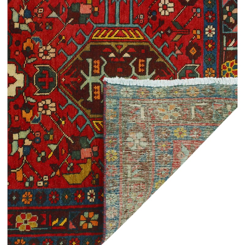 Fine Vintage Distressed Arelis Red/Beige Runner - 3'3" x 11'4"