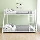 preview thumbnail 5 of 5, Metal Bunk Bed Twin Over Full Size with Removable Stairs,Sturdy Frame