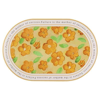 PVC Rubber Non-Slip Quick Dry Rugs Fit Under Door Super Absorbent Thin Fashion Washable Oval Floor Bath Mat