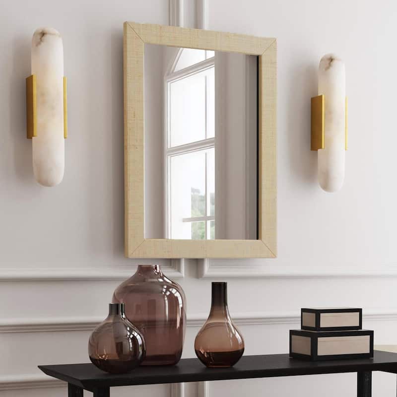 Indigo Road by Egypt Sherrod x East at Main Gia Raffia Rectangular Mirror