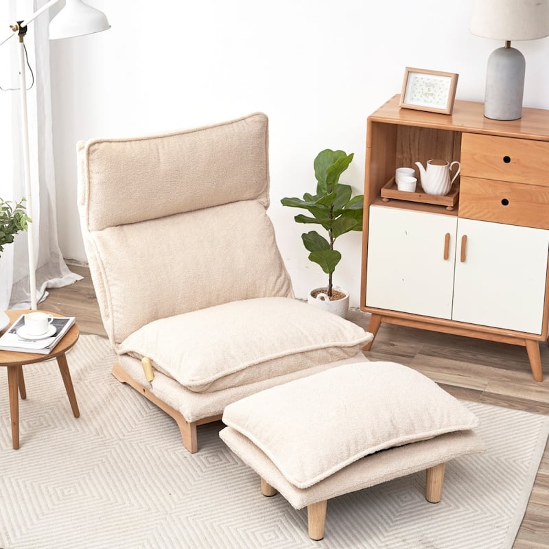 Multifunctional Leisure Floor Reclining Chair, Indoor Lazy Single Sofa