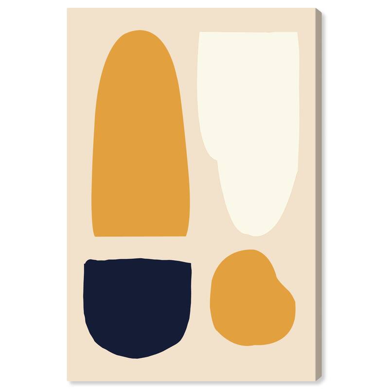 Wynwood Studio Canvas Abstract Shapes in Color II Yellow and Mustard Scandinavian Wall Art Canvas Print