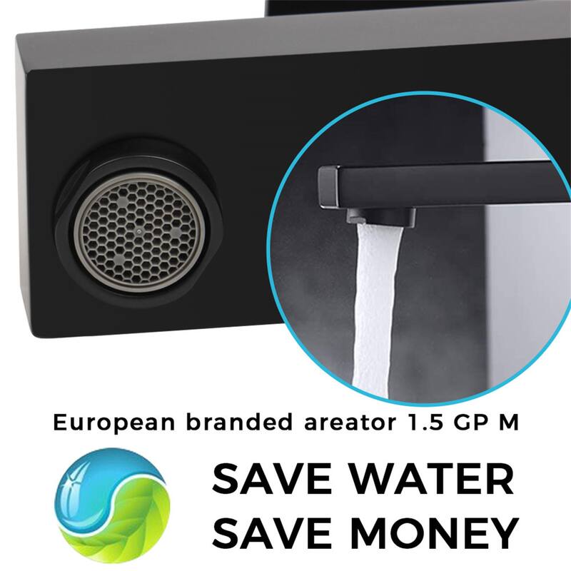 Bathroom Faucet with Single Handle, Pop-Up Drain & Hoses - Solid Brass