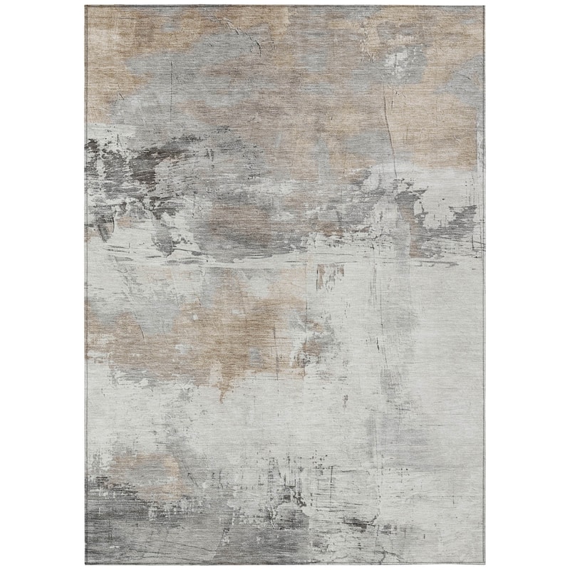 HomeRoots Abstract Transitional Rectangle Outdoor Rug