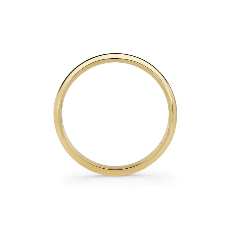 Clover Yellow Gold High-Polish Classic Wedding Band