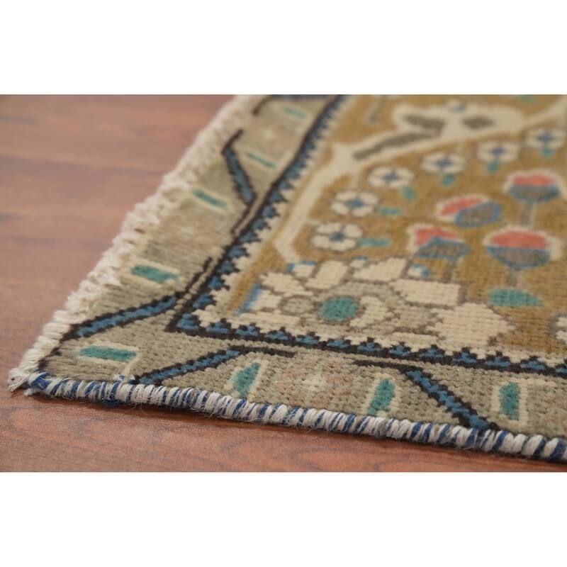 Hand Knotted Oriental 100% Wool Carpet Traditional Medallion Greys & Charcoal Tabriz Area Rug - 9' 3'' X 6' 7''