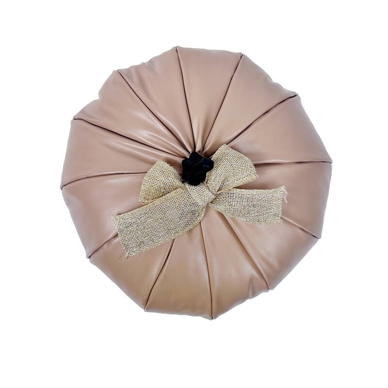 JoJo Fletcher by DesignStyles Leather Look Pumpkin Décor for Fall