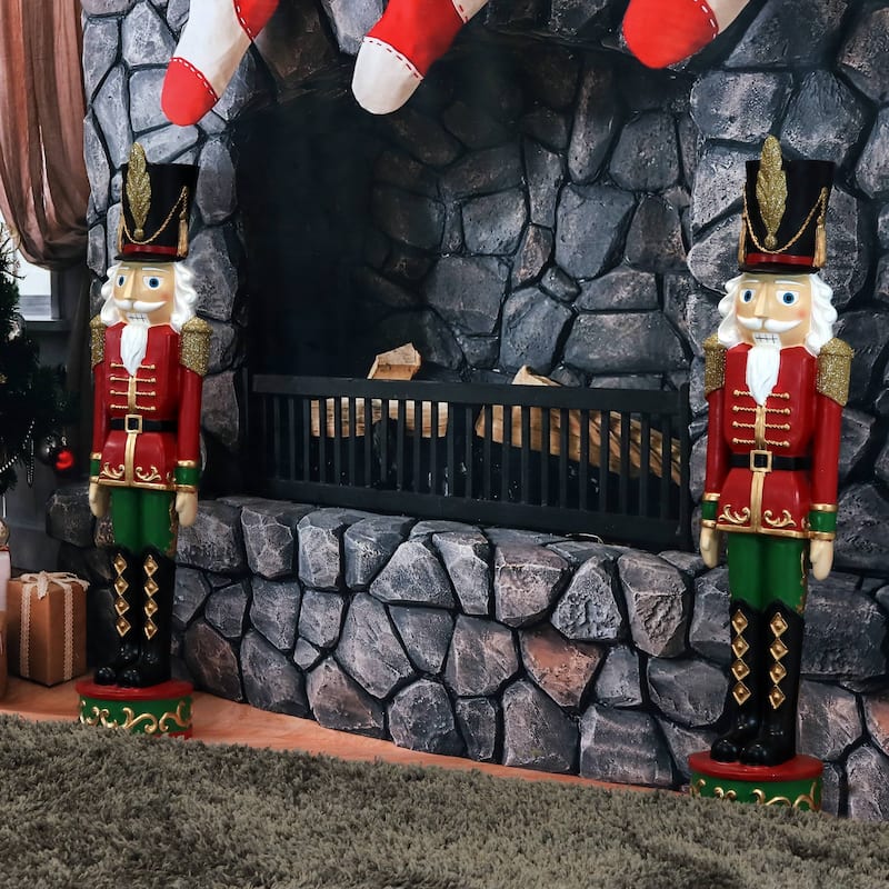 Kristoff the Nutcracker Soldier - 37-Inch Christmas Decor - Set of 2