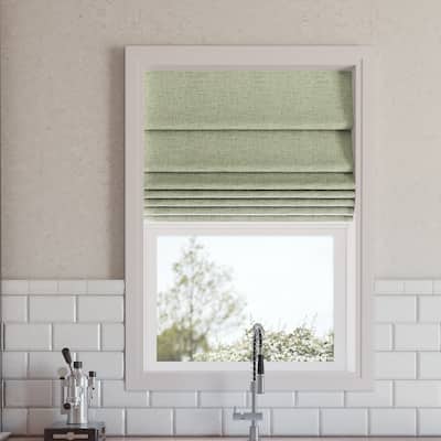 Sun Zero Somerton Textured Total Blackout Cordless Roman Shade - 31 x 64