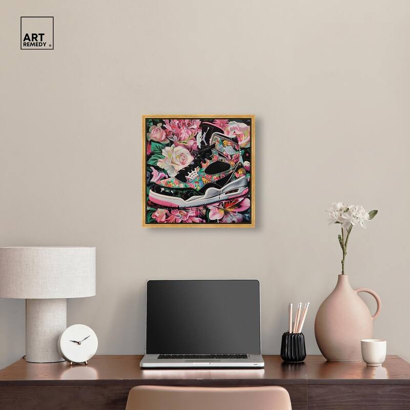 Hidden in Floral Bloom Sneaker Canvas by Art Remedy