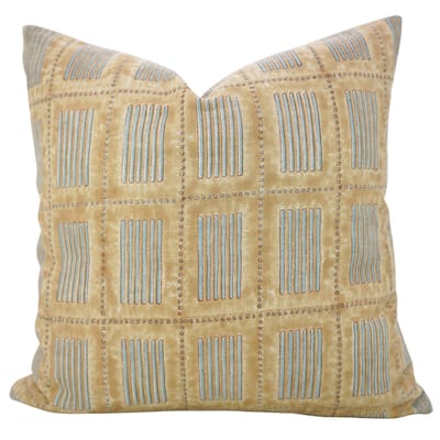 Fabdivine 20x20 Inch Stripted Pillow Cover for Dining Room Chair Sofa Bed Boho Farmhouse Décor Pure Soft Linen Brown, Yug