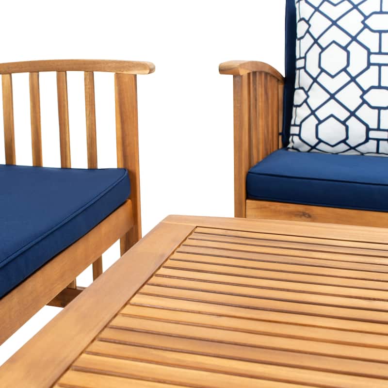 SAFAVIEH Outdoor Rocklin 4-piece Conversation Patio Set