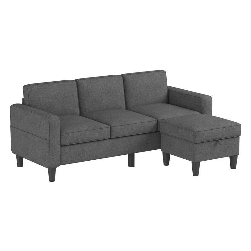 L-shaped design Sofa 3 Seater with Storage Box for the Chaise