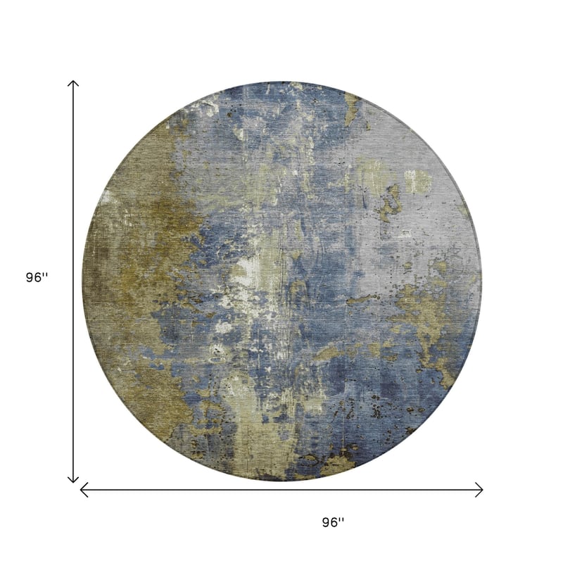 HomeRoots Abstract Transitional Rectangle Outdoor Rug