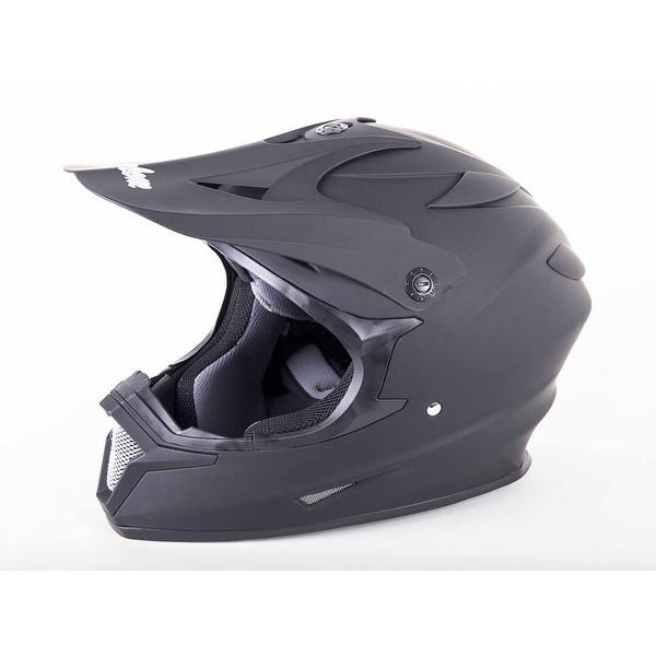 matte black dirt bike helmet