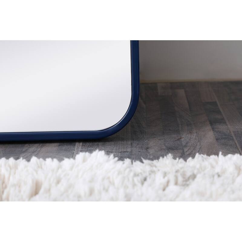 Ezra Soft Corner Metal Rectangular Mirror