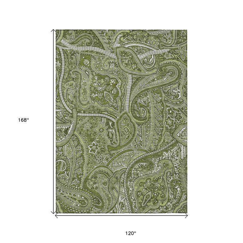 HomeRoots Paisley Traditional Rectangle Outdoor Rug