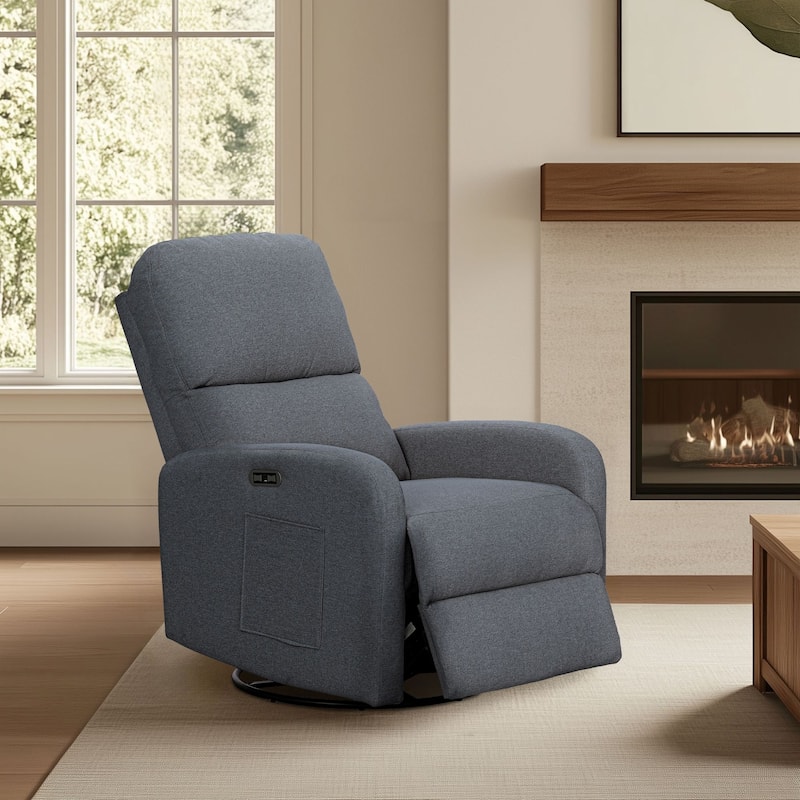 INK+IVY Dakota Power Recliner 3-in-1 with Swivel, Glider, USB Ports