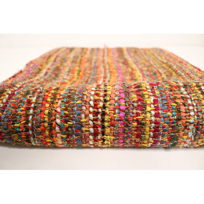 Home&Manor Handcrafted Wool & Cotton Throw Blanket Fiesta Loom
