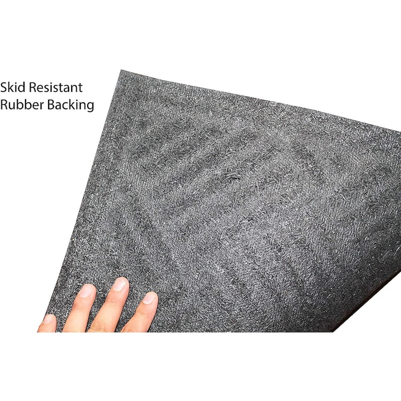A1HC Water retainer Indoor/Outdoor Doormat, Skid Resistant, Easy to Clean, Catches Water and Debris, Grey - 24"X36"