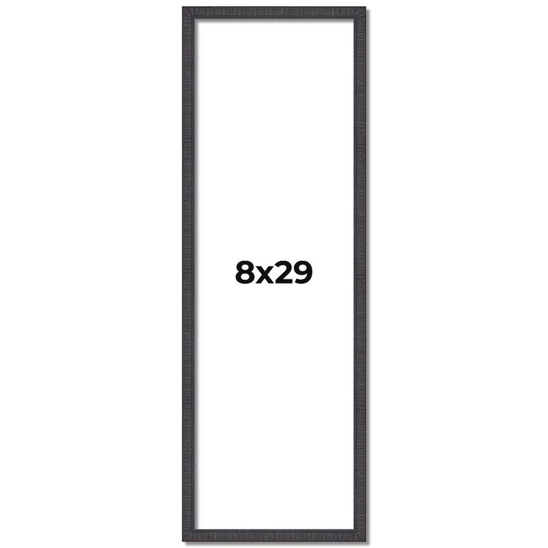 8x29 Frame Brown Solid Wood Picture Frame - Complete Modern Photo