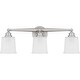 preview thumbnail 1 of 5, Cecilia Three Light Bath Brushed Nickel