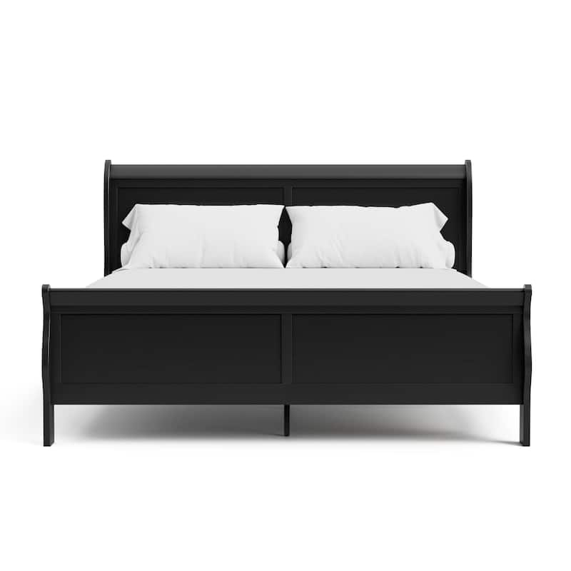 Furniture of America Devi Traditional Solid Wood Sleigh Bed