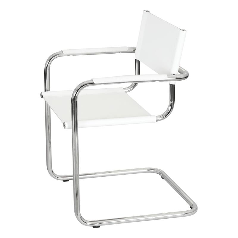 Breuer Chair Company Mart Stam Cantilever Armchair Arm Chair w/ Chrome Frame (Various Bonded Leather Colors)