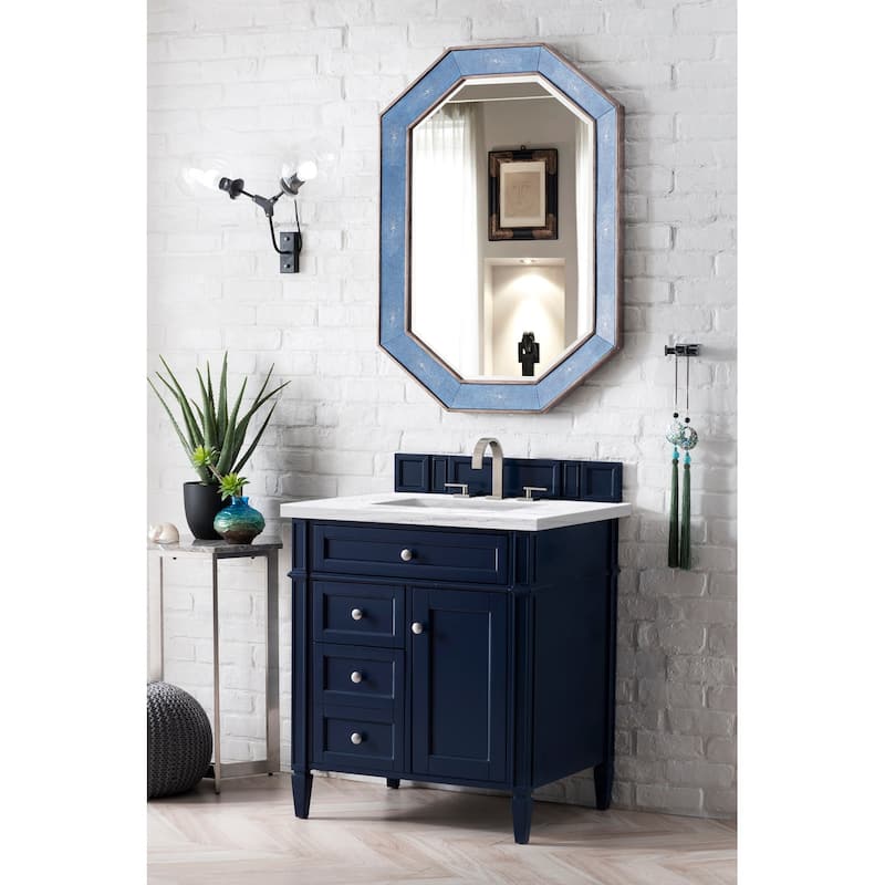 James Martin Vanities Brittany 30" Single Vanity, Victory Blue - 36 x 23.50 x 34
