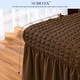 preview thumbnail 13 of 39, Subrtex Set-of-4 Stretch Dining Chair Cover Ruffle Skirt Slipcovers