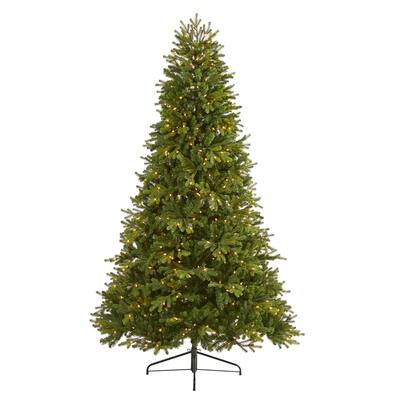 7.5ft. Fir Artificial Christmas Tree with 600 Clear Lights & 1610 Branches - Majestic Seasonal Holiday X-Mas Centerpiece