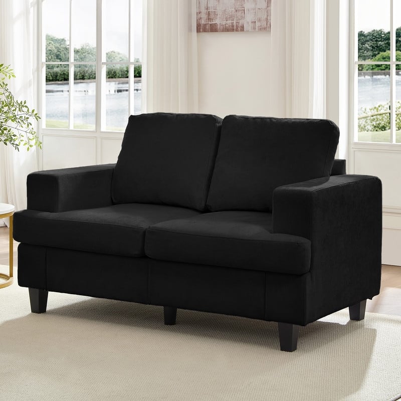 Mixoy W56"Loveseat Sectional Sofa,Chenille Fabric Cloud Sleeper Comfy Upholstered 2-Seater Couches