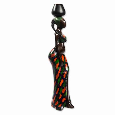Novica Handmade Ohemaa Iii Wood Sculpture