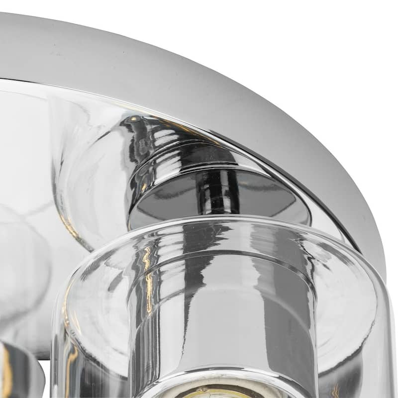Cofield Collection 12. in Three-Light Polished Chrome Transitional Flush Mount - 12 in x 12 in x 7.75 in